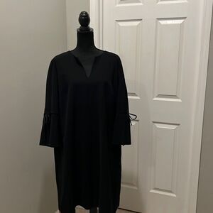 NWT, Lafayette 148 New York, Black dress, tie on the sleeves, 2X